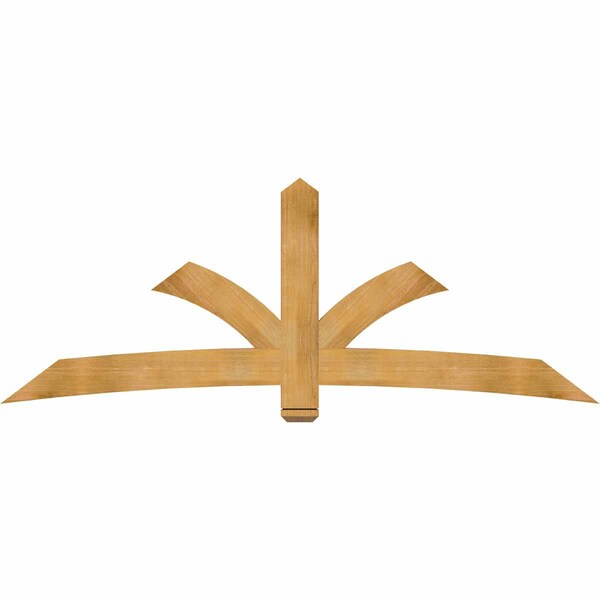 Ekena Millwork Davenport Rough Sawn Timber Gable Bracket, Western Red Cedar, 96"W x 36"H x 2"D x 6"F, 9/12 Pitch GBW096X36X0206DAV00RWR - main
